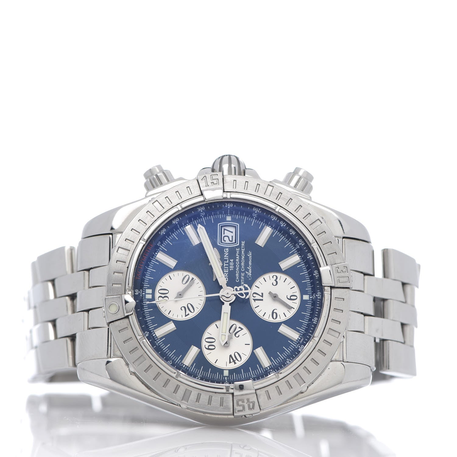 Breitling Stainless Steel 44mm Chronomat Evolution Automatic Watch Blue A78363 3 of 7