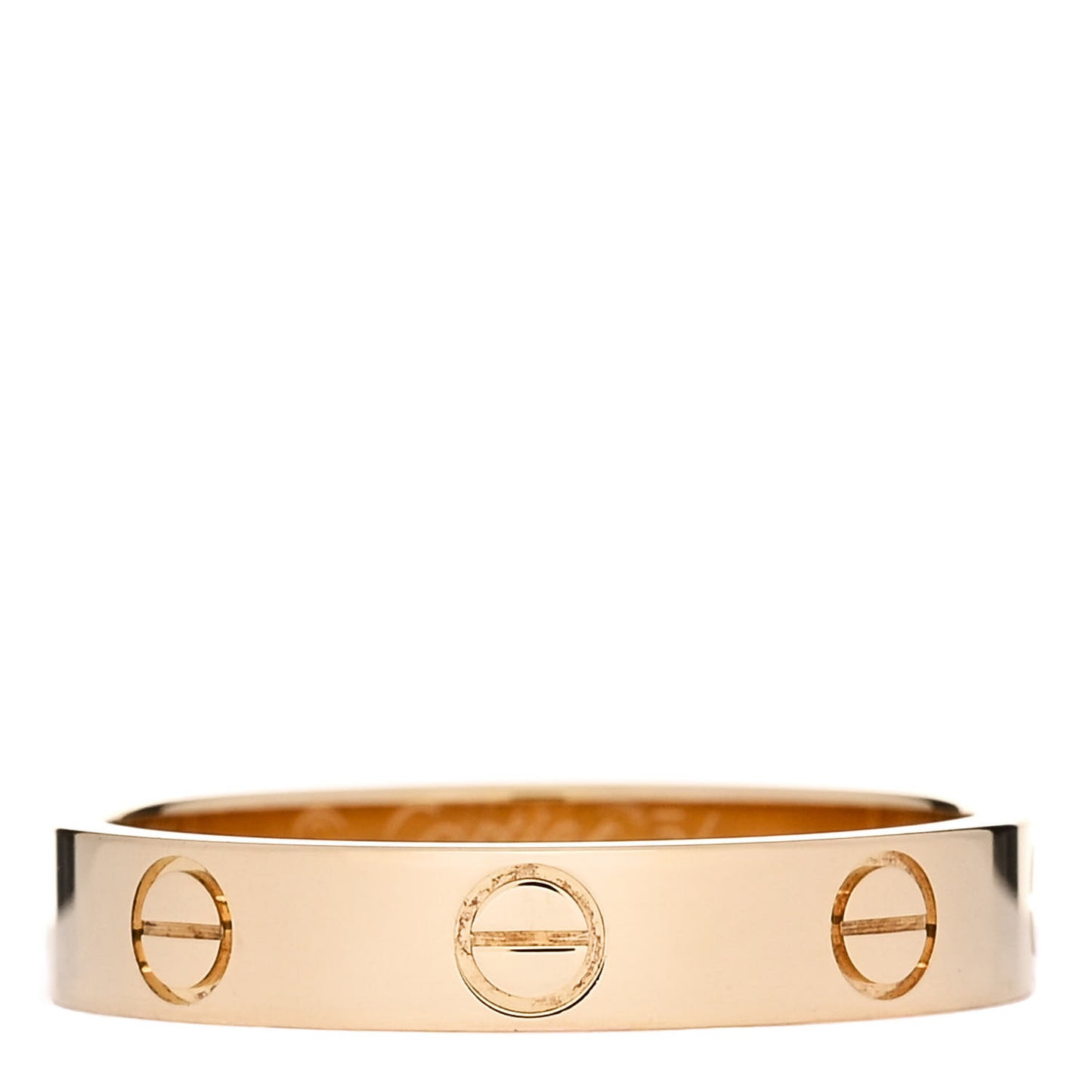 18K Yellow Gold 3.5mm LOVE Wedding Band Ring 54 6.75