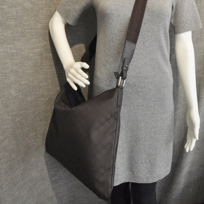 Gucci Nylon Monogram Flat Messenger Bag Brown 3 of 9