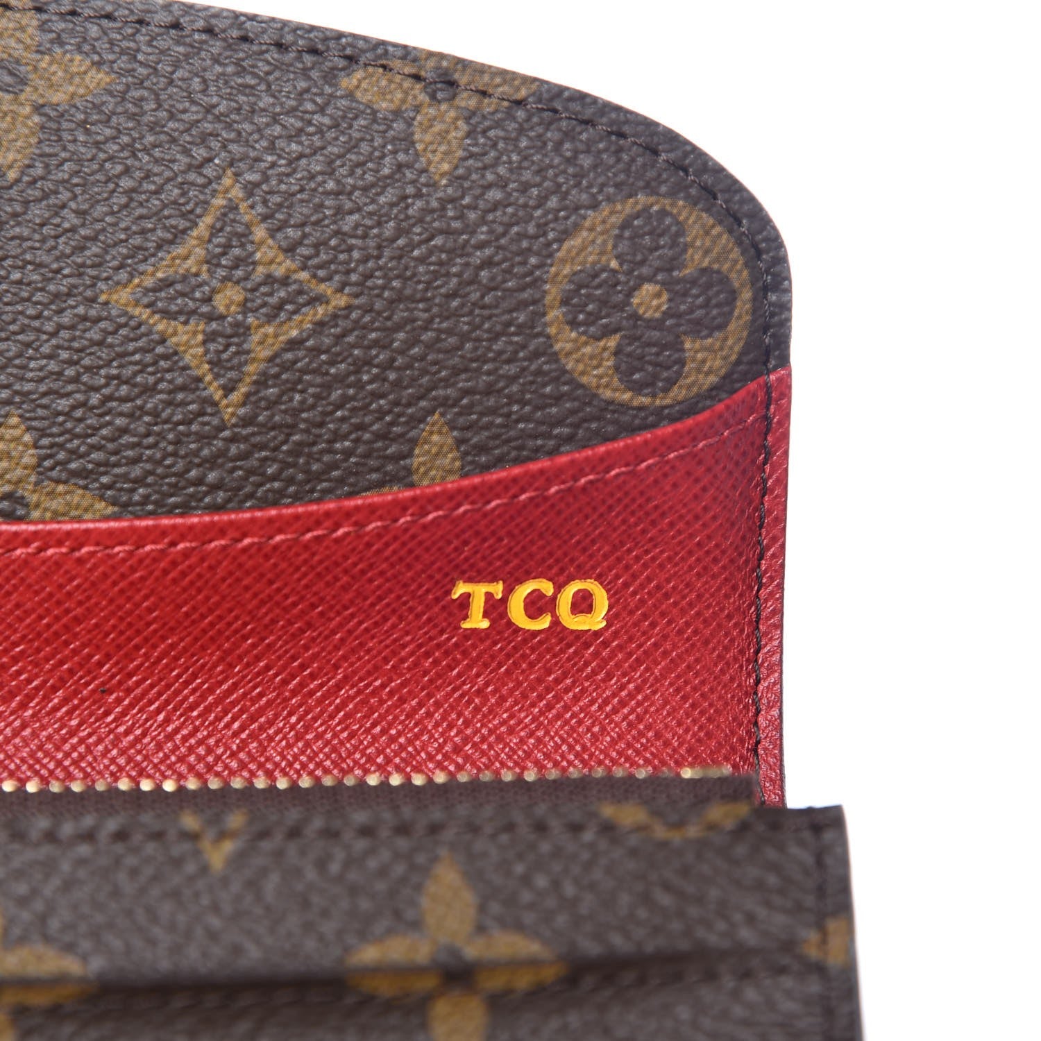 Louis Vuitton Monogram Emilie Wallet Red 6 of 8