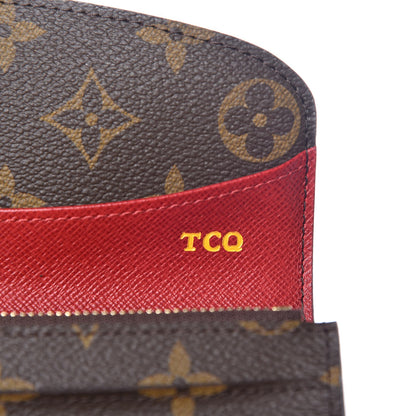 Louis Vuitton Monogram Emilie Wallet Red 6 of 8
