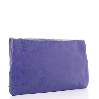 Balenciaga Agneau Giant 21 Silver Hardware Envelope Clutch Bag Bleu Lavande 3 of 9