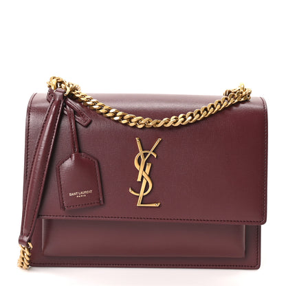 Saint Laurent Calfskin Medium Monogram Sunset Pallisandre 1 of 9