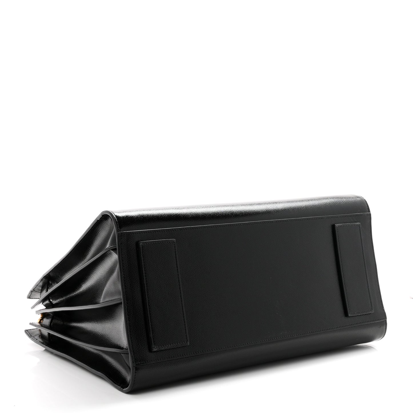 Patent Grain De Poudre Large Souple Sac De Jour Black