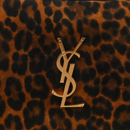 Saint Laurent Calfskin Leopard Print Monogram Lou Camera Bag Black 7 of 9