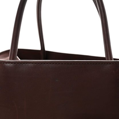 The Row Polished Saddle Calfskin Soft Margaux Belt 15 Burgundy 6 of 8