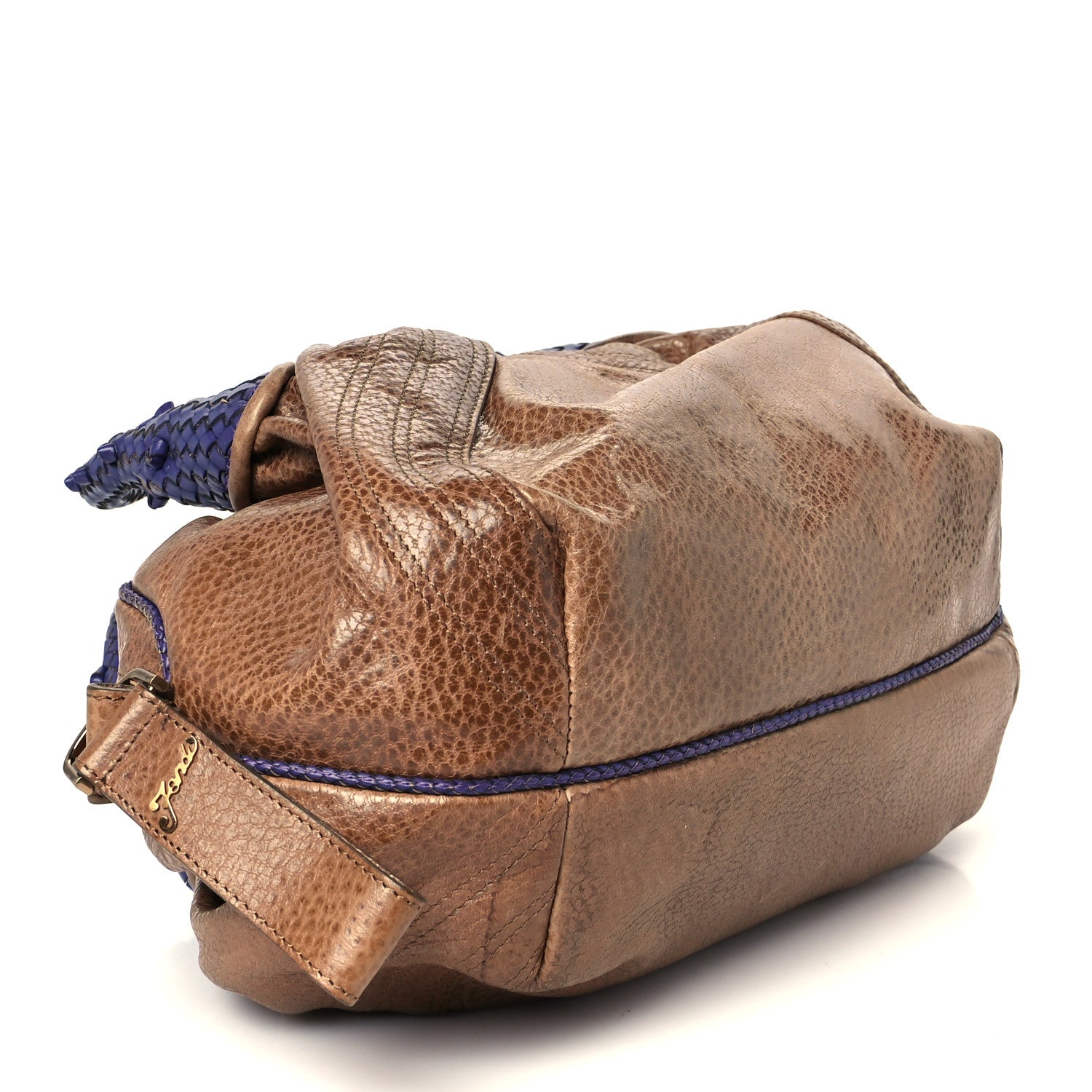 Fendi Vitello Bugatti Spy Bowler Acacia Blue 4 of 12