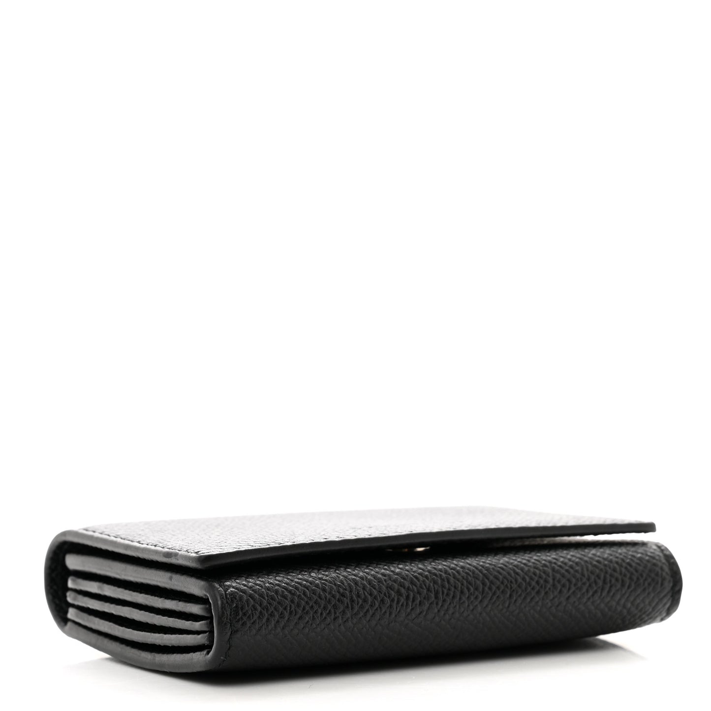 Grained Calfskin Ville Accordion Wallet Black