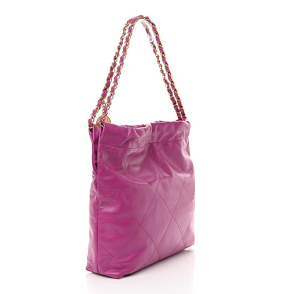 Chanel Shiny Calfskin Quilted Small Chanel 22 Purple 4 of 12