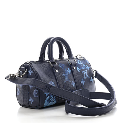 Louis Vuitton Monogram Ink Watercolor Keepall XS Blue 3 of 8