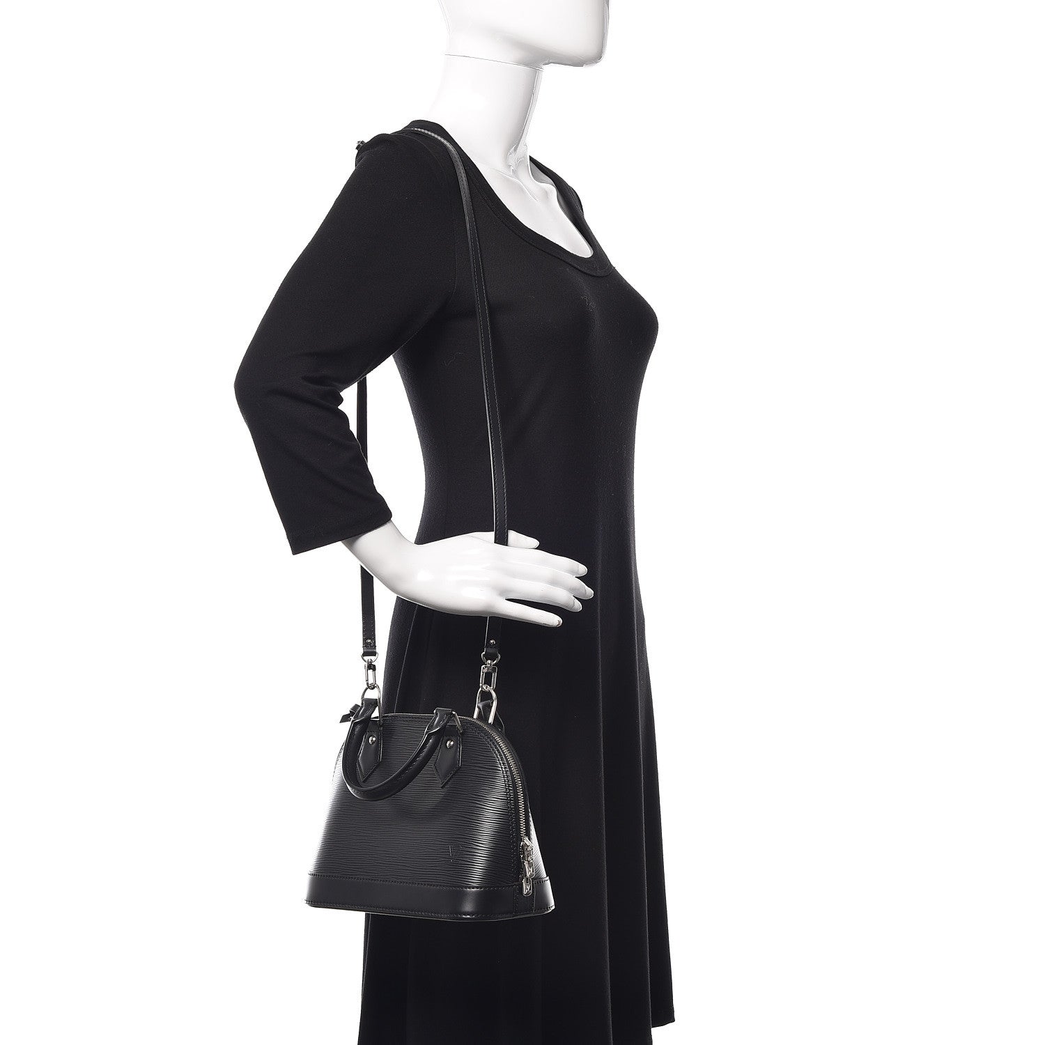 Louis Vuitton Epi Alma BB Black 2 of 10