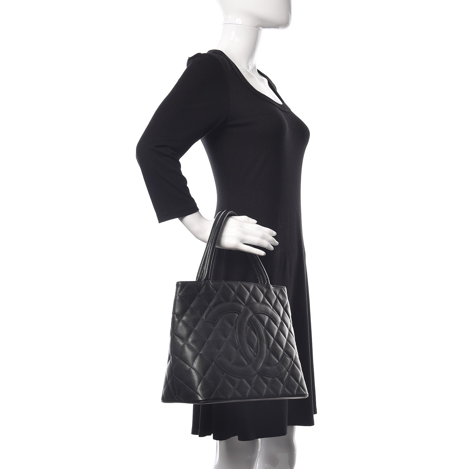 Chanel Caviar Quilted Medallion Tote Black 2 of 11