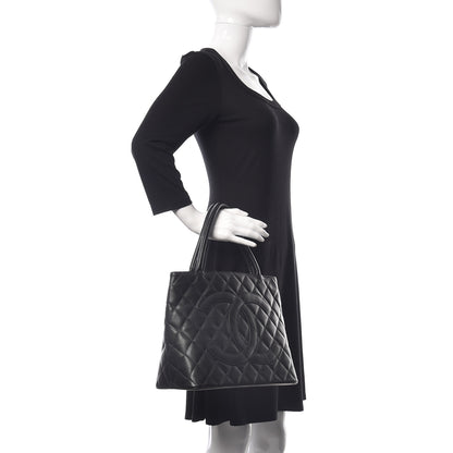 Chanel Caviar Quilted Medallion Tote Black 2 of 11