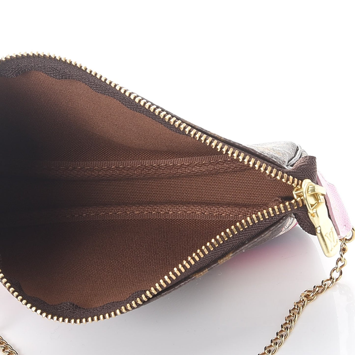 Monogram 2016 Christmas Animation Mini Pochette Accessories Rose Ballerine