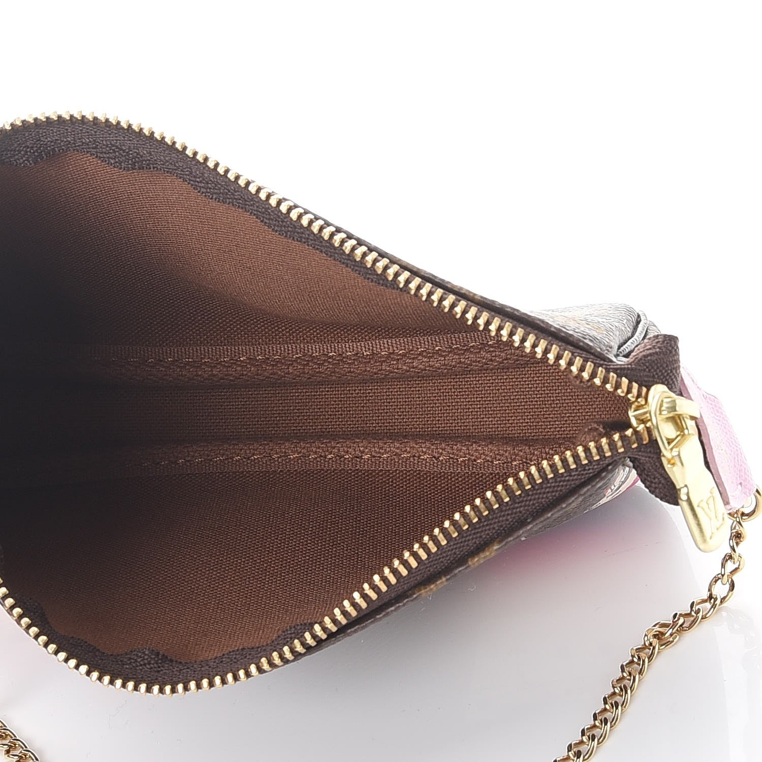 Louis Vuitton Monogram 2016 Christmas Animation Mini Pochette Accessories Rose Ballerine 5 of 8