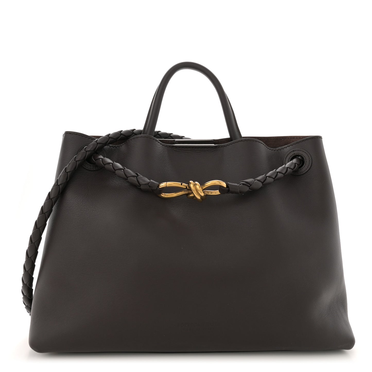Silky Calfskin Medium Andiamo Shoulder Bag Fondant