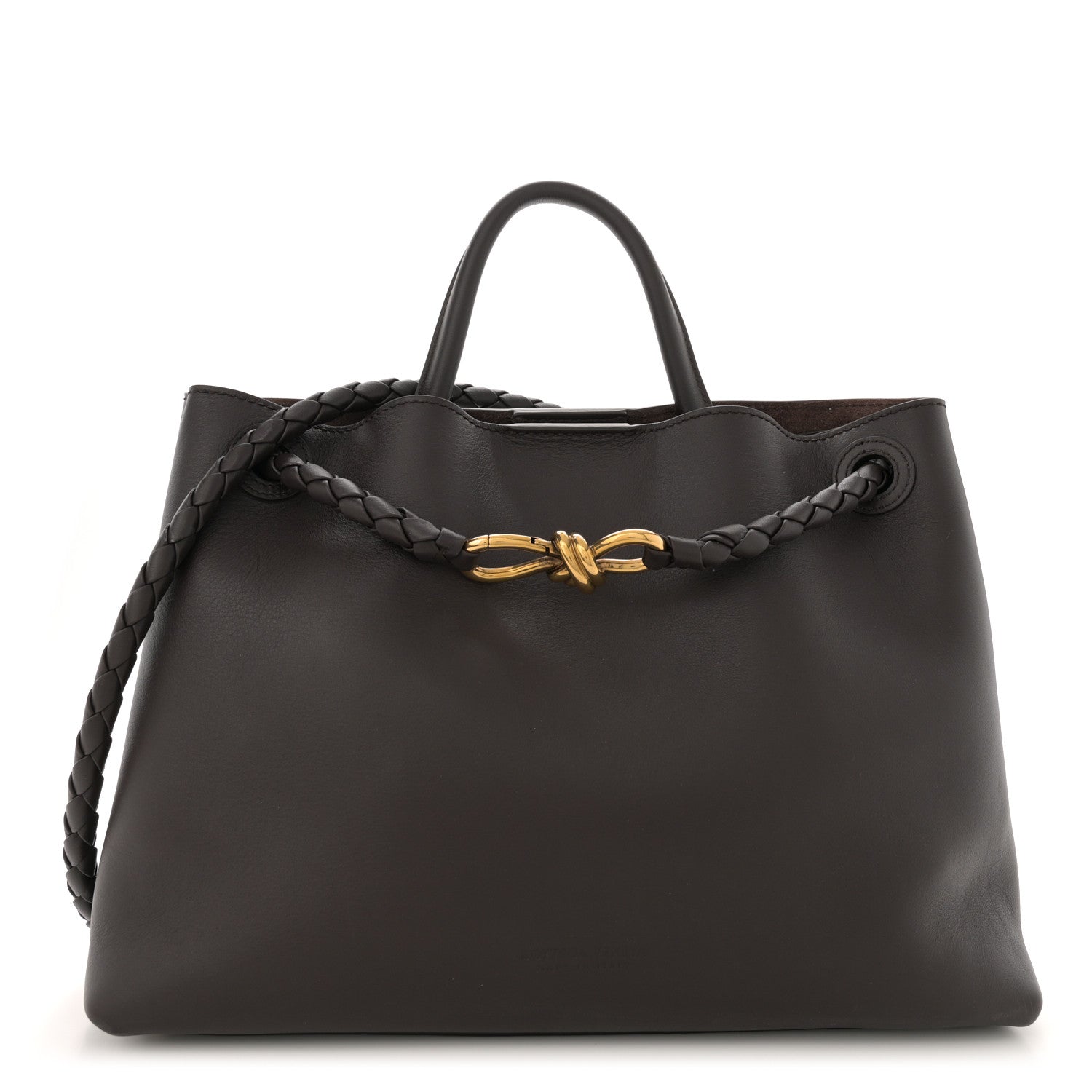 Bottega Veneta Silky Calfskin Medium Andiamo Shoulder Bag Fondant 1 of 12