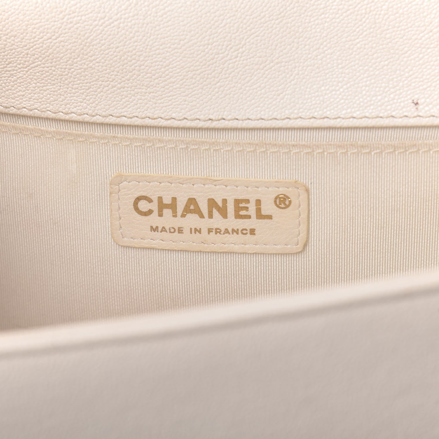 Chanel Caviar Quilted Medium Boy Flap Ivory 6 of 17