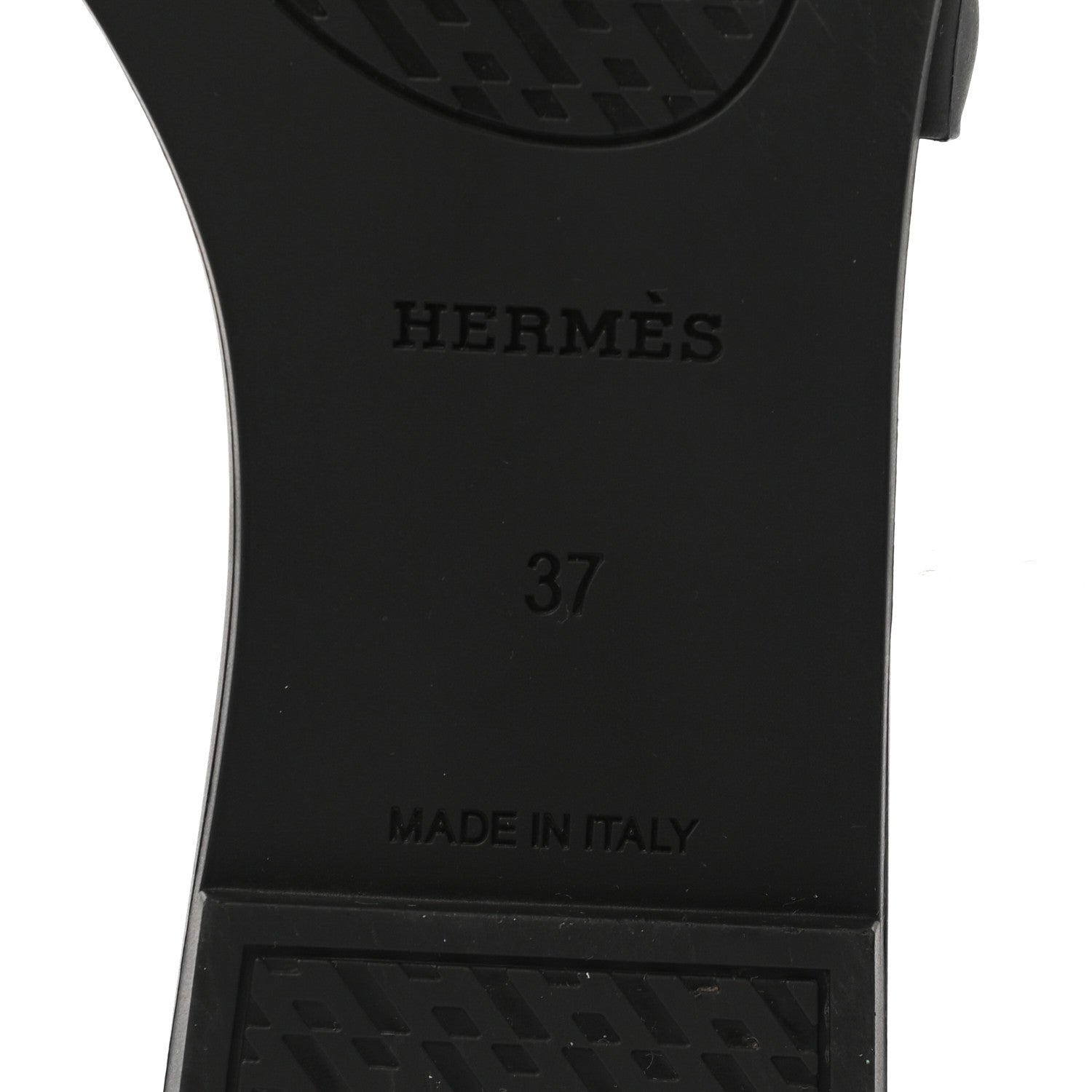 Hermes Rubber Aloha Sandals 37 Black 6 of 9