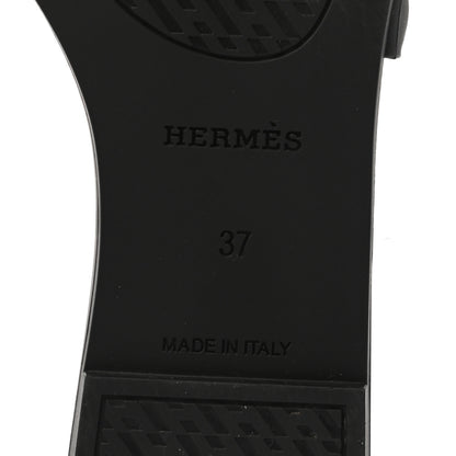 Hermes Rubber Aloha Sandals 37 Black 6 of 9