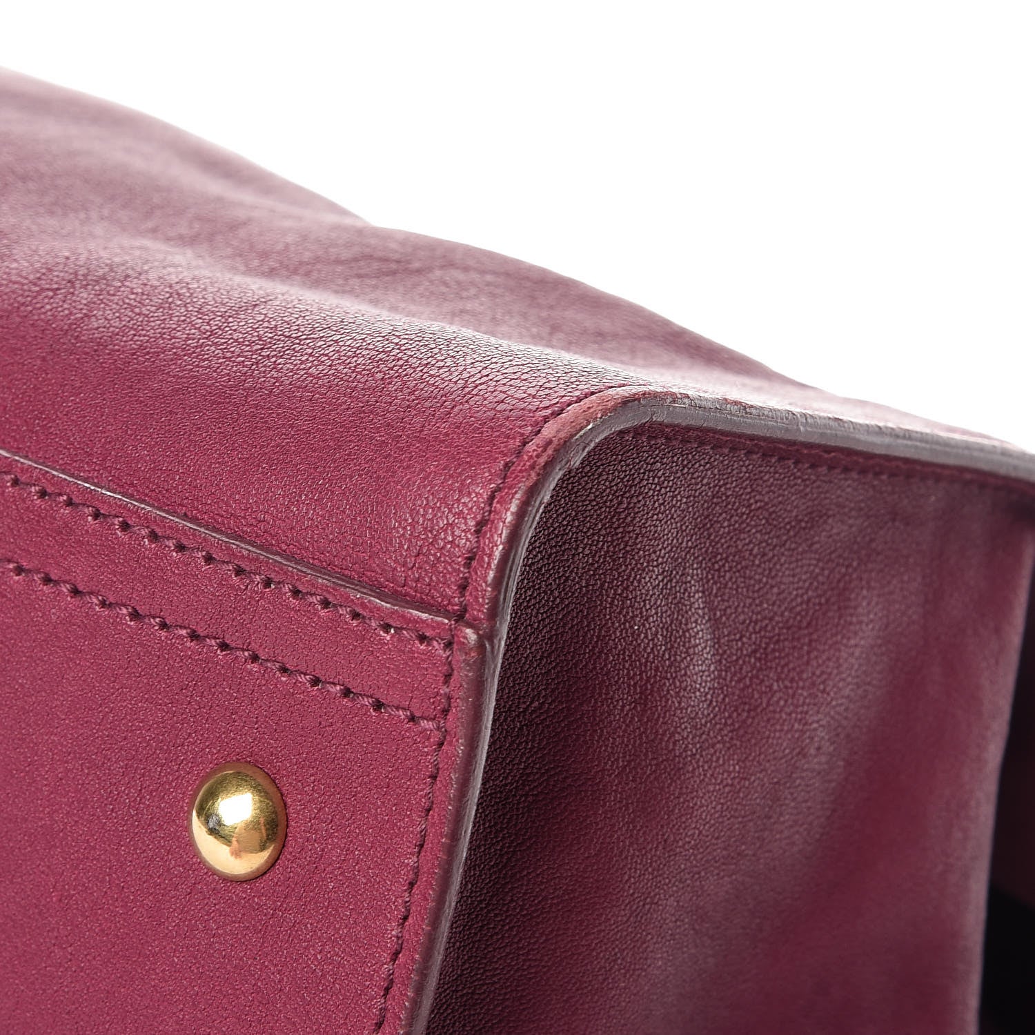 Saint Laurent Sheepskin Medium Cabas ChYc Black Cherry 10 of 20