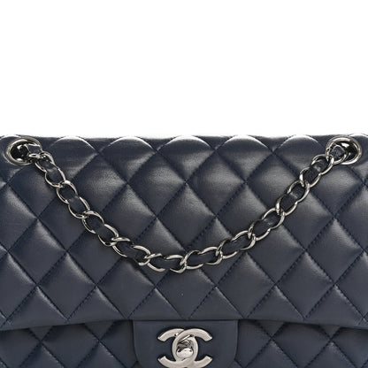 Chanel Lambskin Quilted Medium Double Flap Navy 8 of 12
