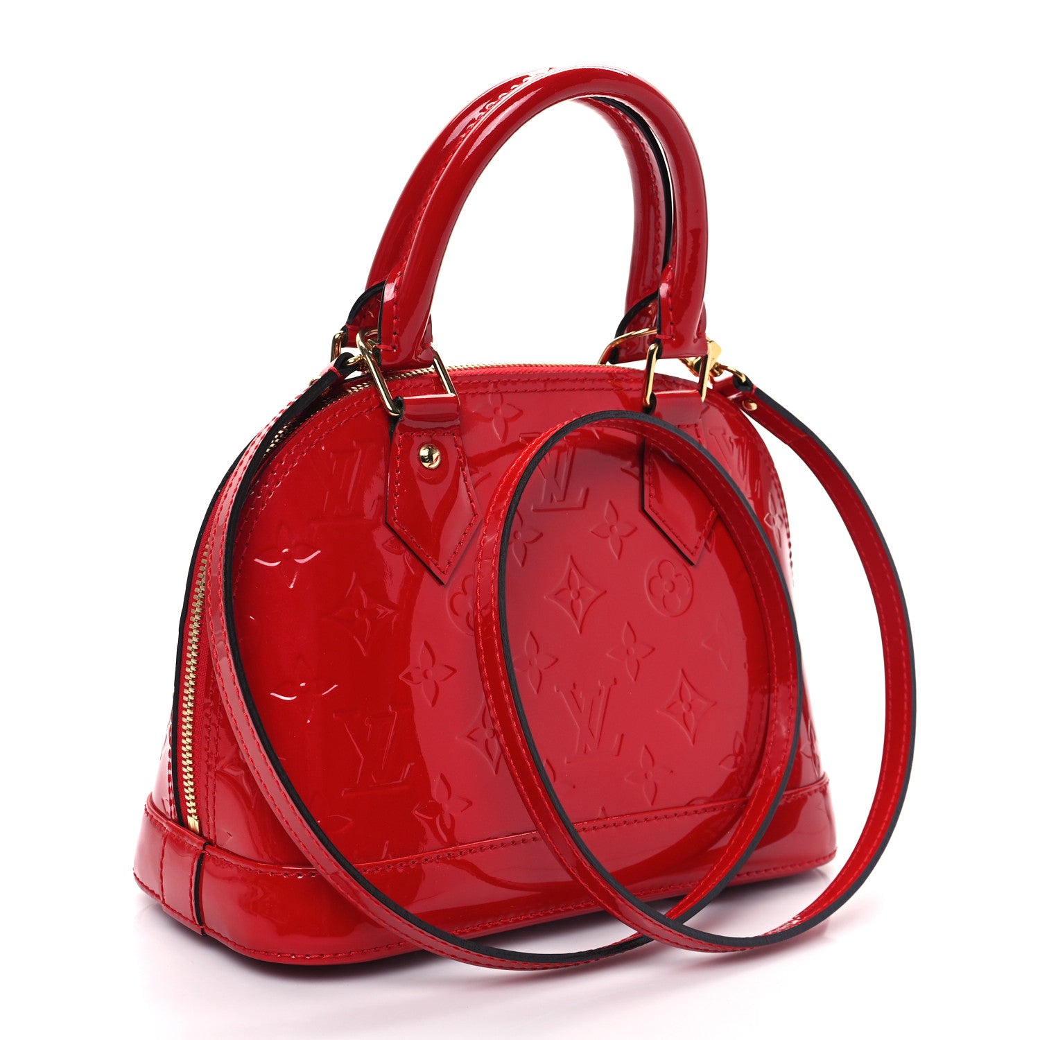 Louis Vuitton Vernis Alma BB Cherry 3 of 11