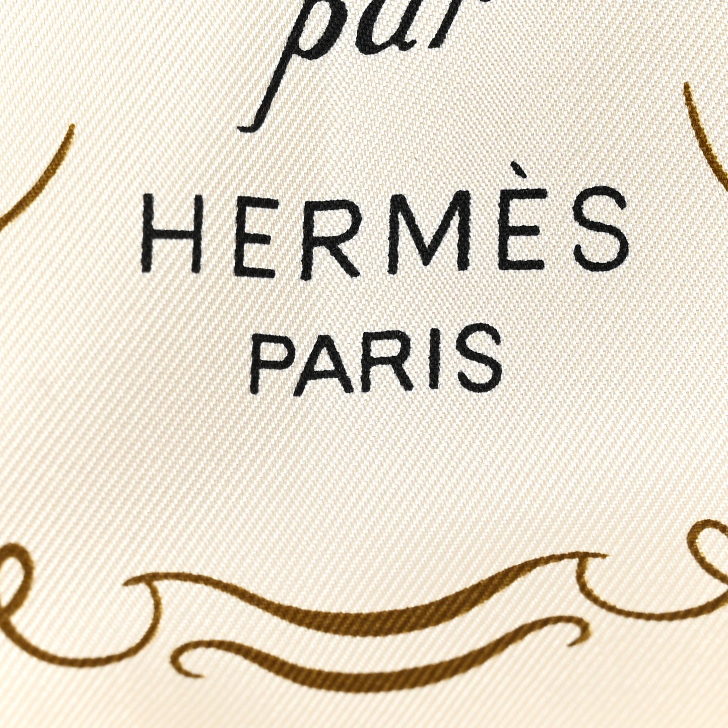 Silk Brides De Gala Scarf 90 Black Creme Gold