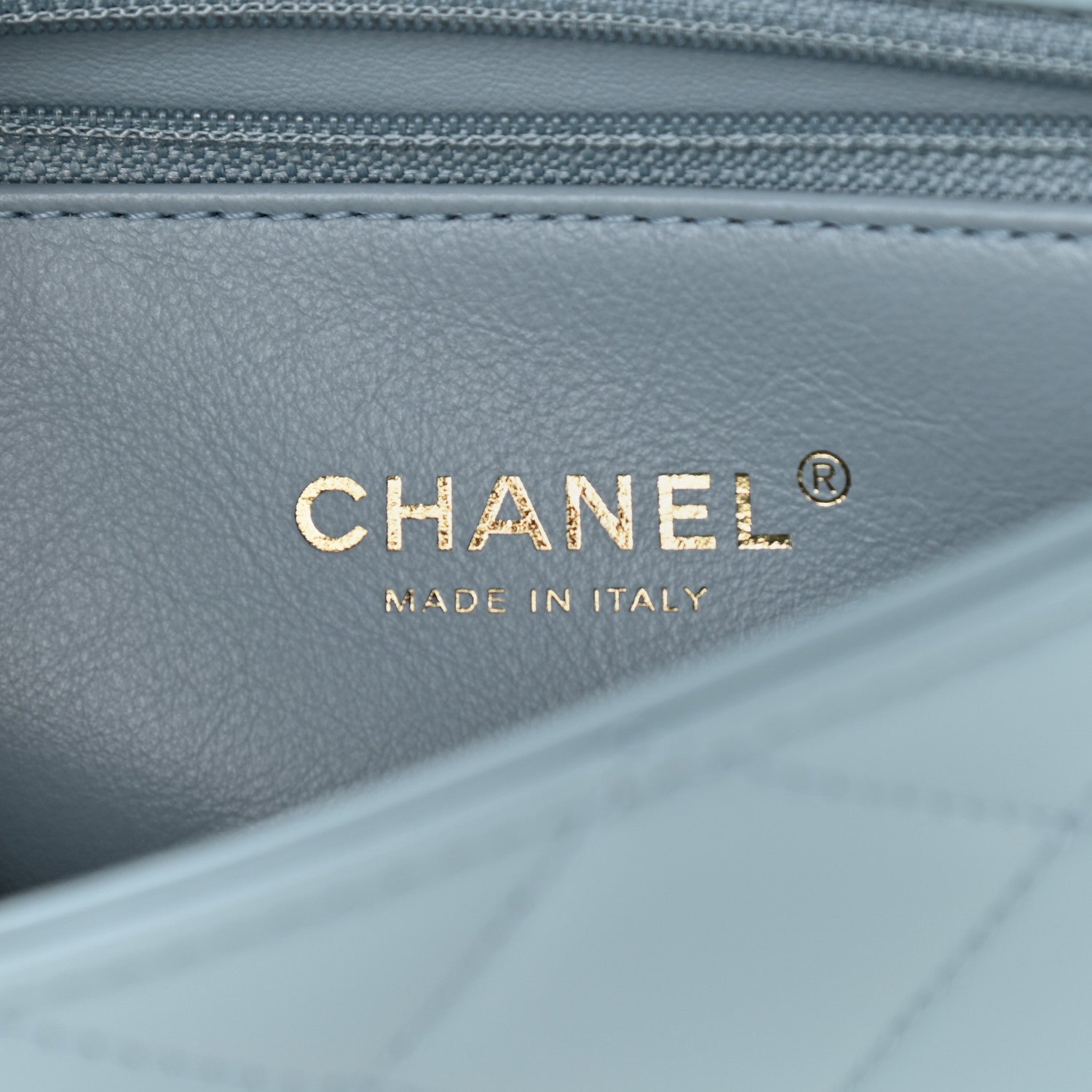Chanel Lambskin Enamel Quilted Pending CC Mini Square Flap Light Blue 6 of 9