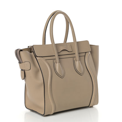 Celine Drummed Calfskin Micro Luggage Dune 3 of 14