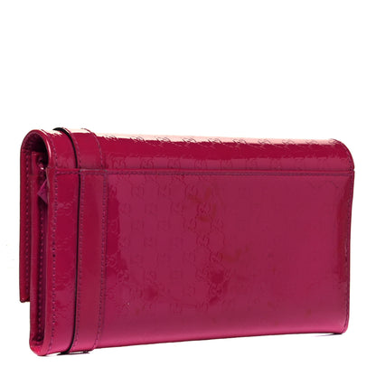 Gucci Patent Microguccissima Nice Wallet Bright Bouganville 4 of 9