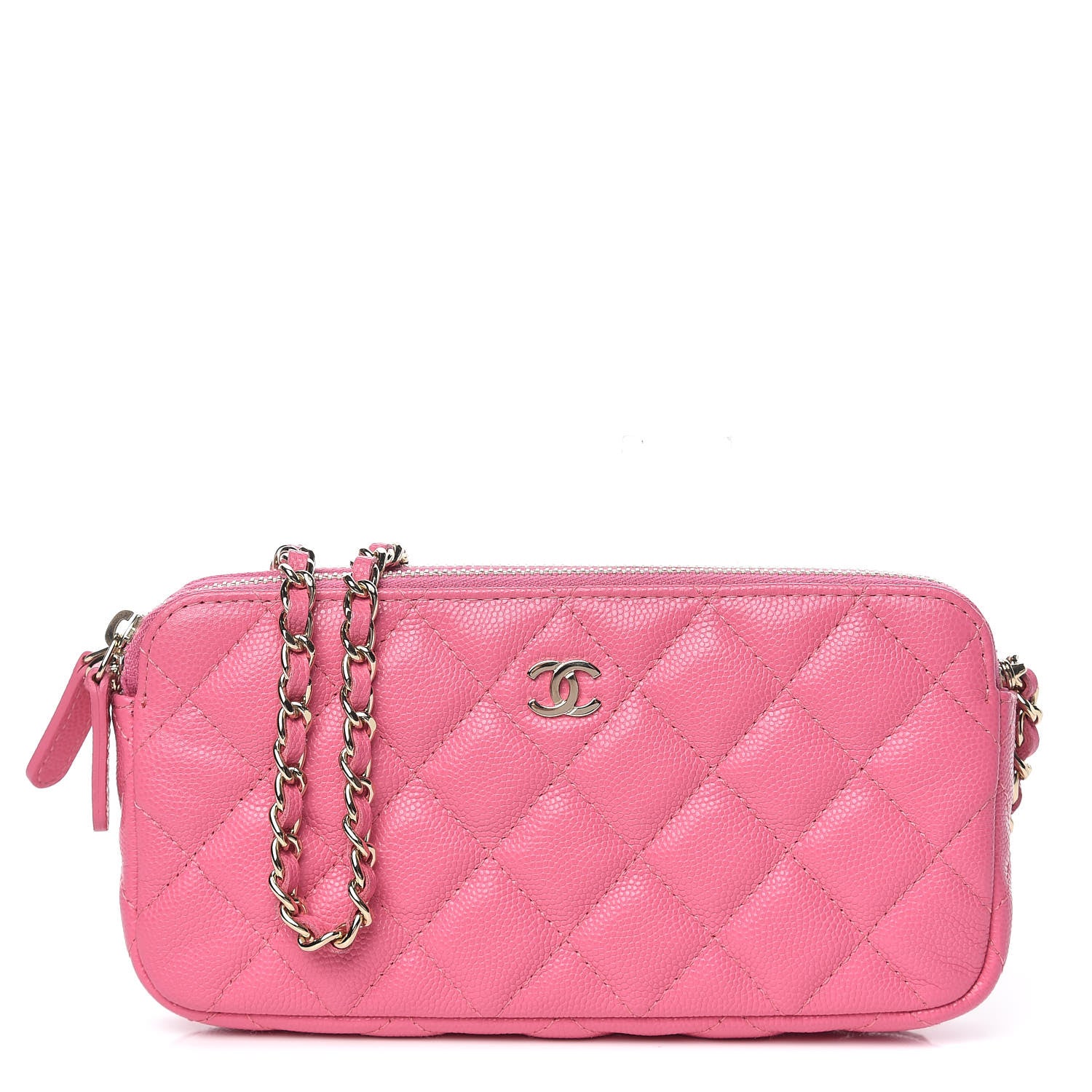 Chanel Caviar Quilted Small Clutch With Chain Pink 1 of 12