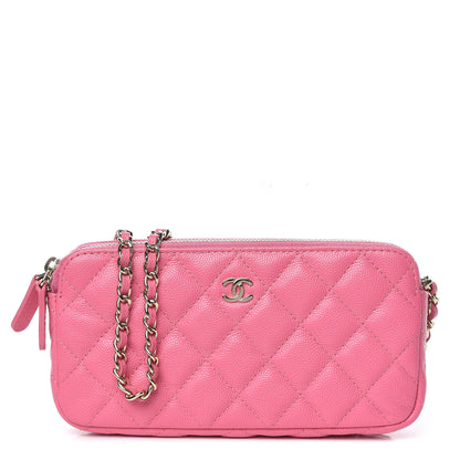 Chanel Caviar Quilted Small Clutch With Chain Pink 1 of 12