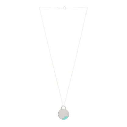 Tiffany Sterling Silver Enamel Whitney Biennial Color Splash Pendant Necklace Blue 3 of 5