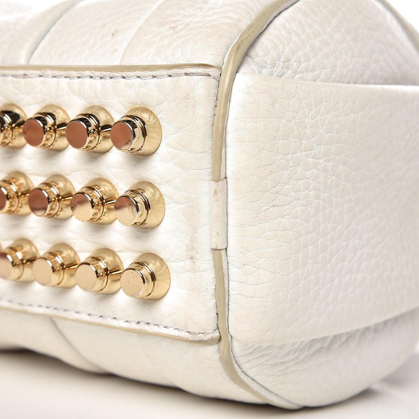 Pebbled Lambskin Mini Rockie White Gold Hardware