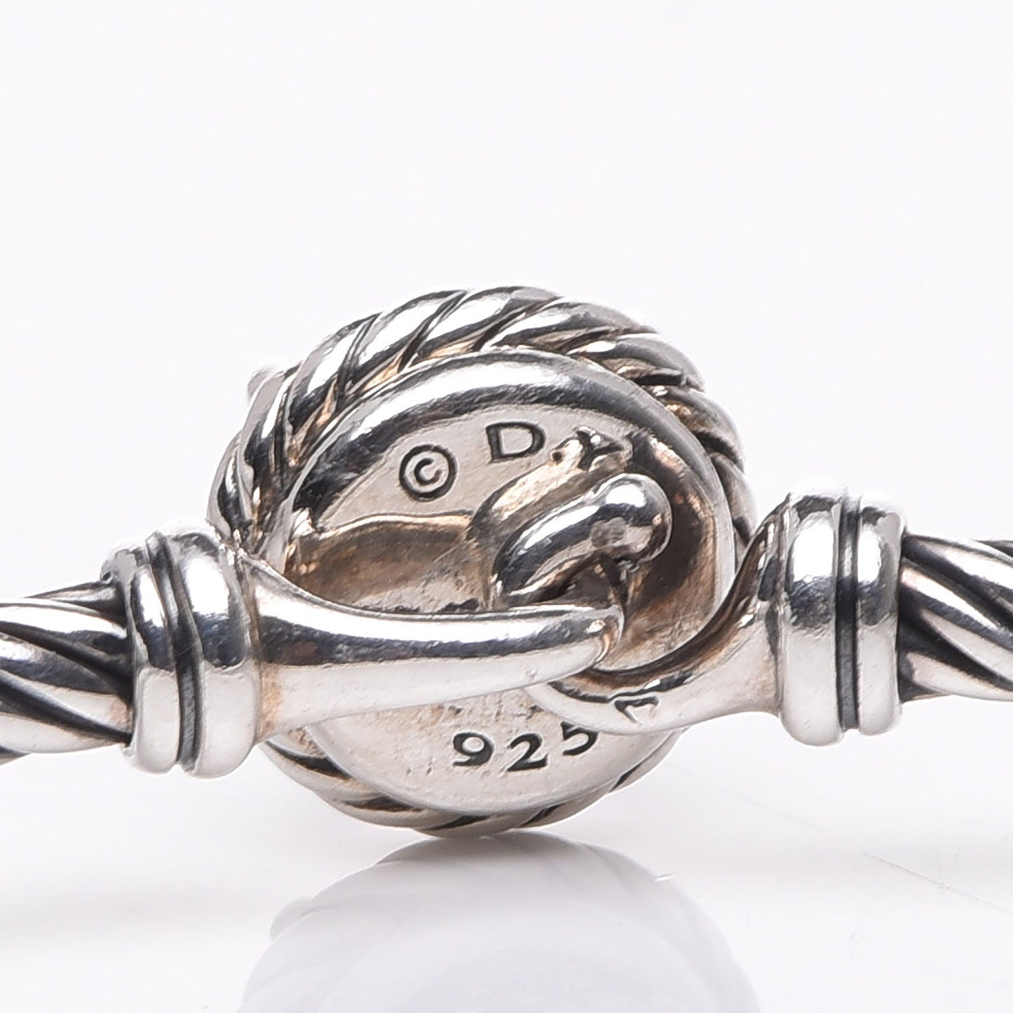 Sterling Silver Black Orchid 3mm Chatelaine Bracelet