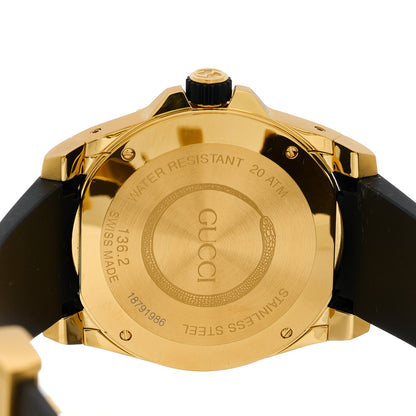 Gucci Stainless Steel Rubber 45mm Dive Snake Quartz Watch Black 4 of 5