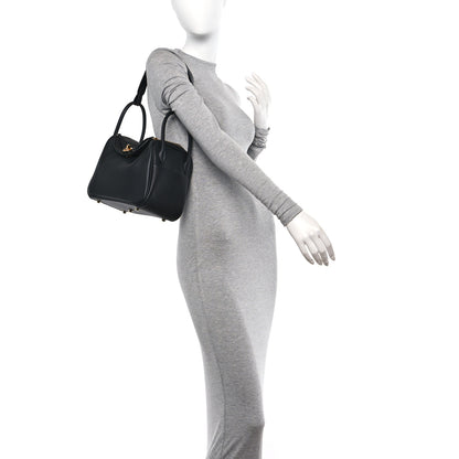 Hermes Taurillon Clemence Lindy 26 Black 2 of 13