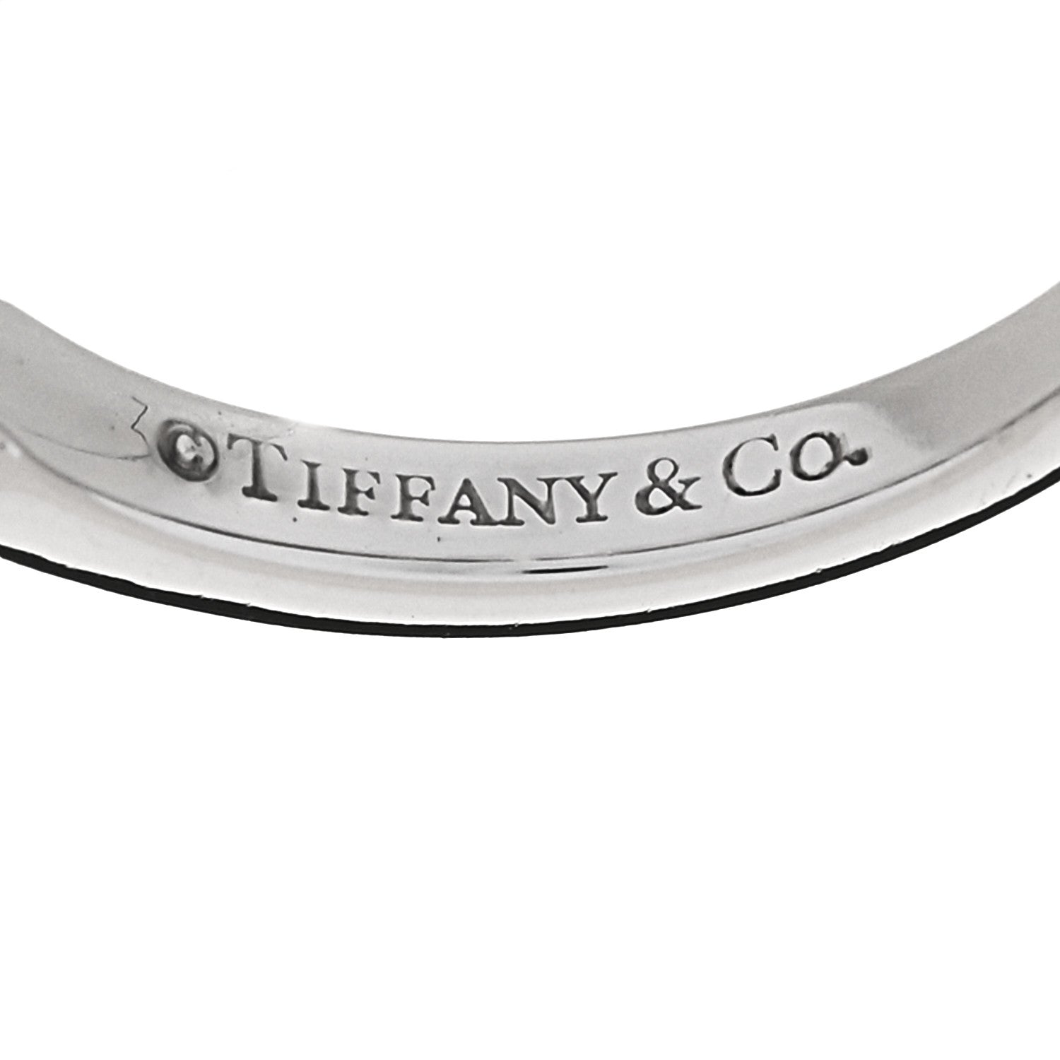 Tiffany Platinum Diamond 3mm Tiffany Forever Half Circle Band Ring 46 3.75 4 of 6