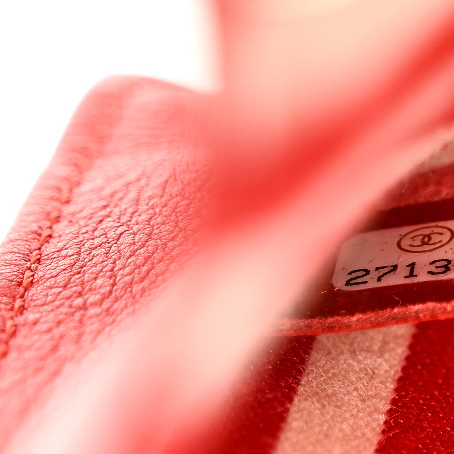 Calfskin Quilted Chevron Small Envelope Flap Red