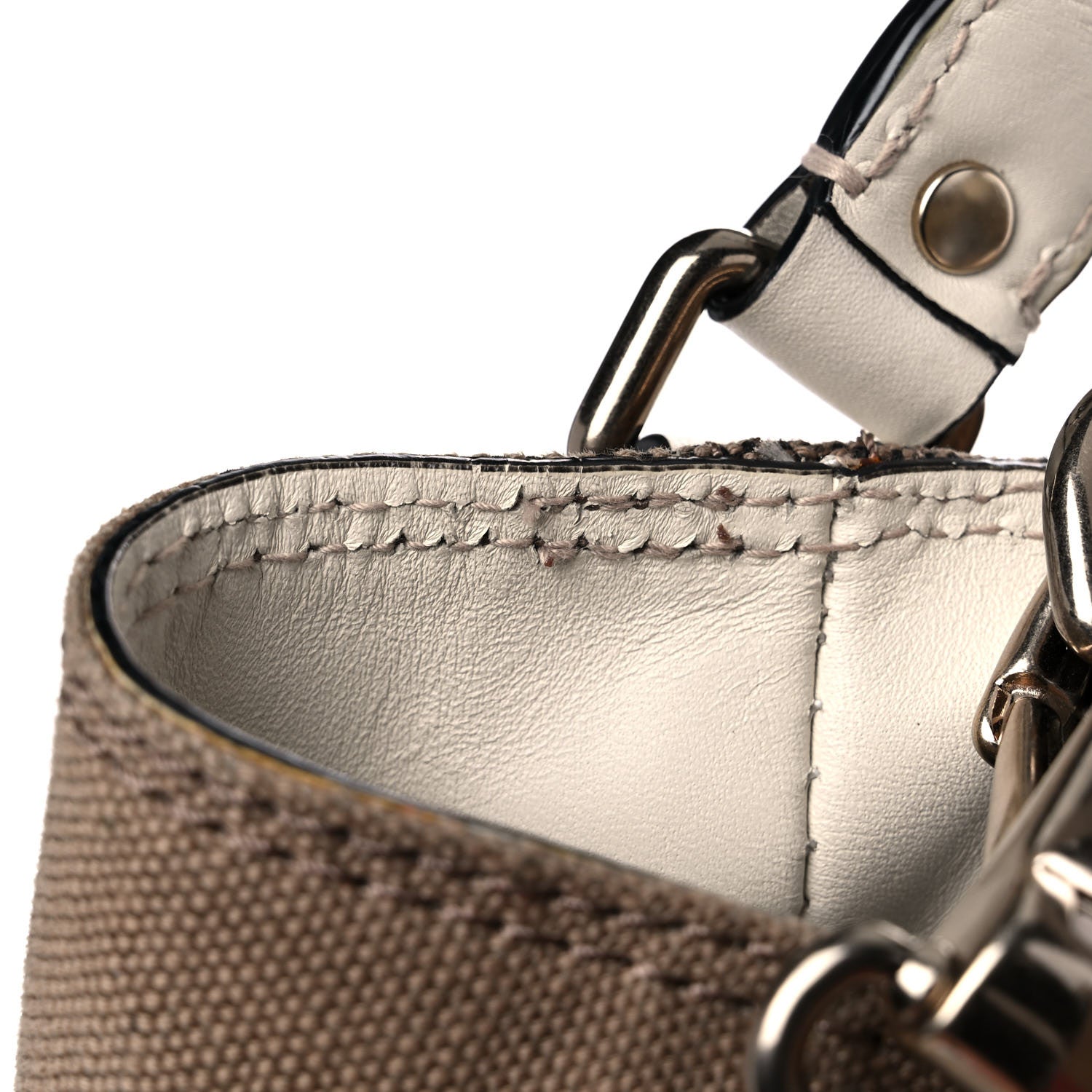Burberry Canvas Mega Check Medium Susanna Hobo White 14 of 15