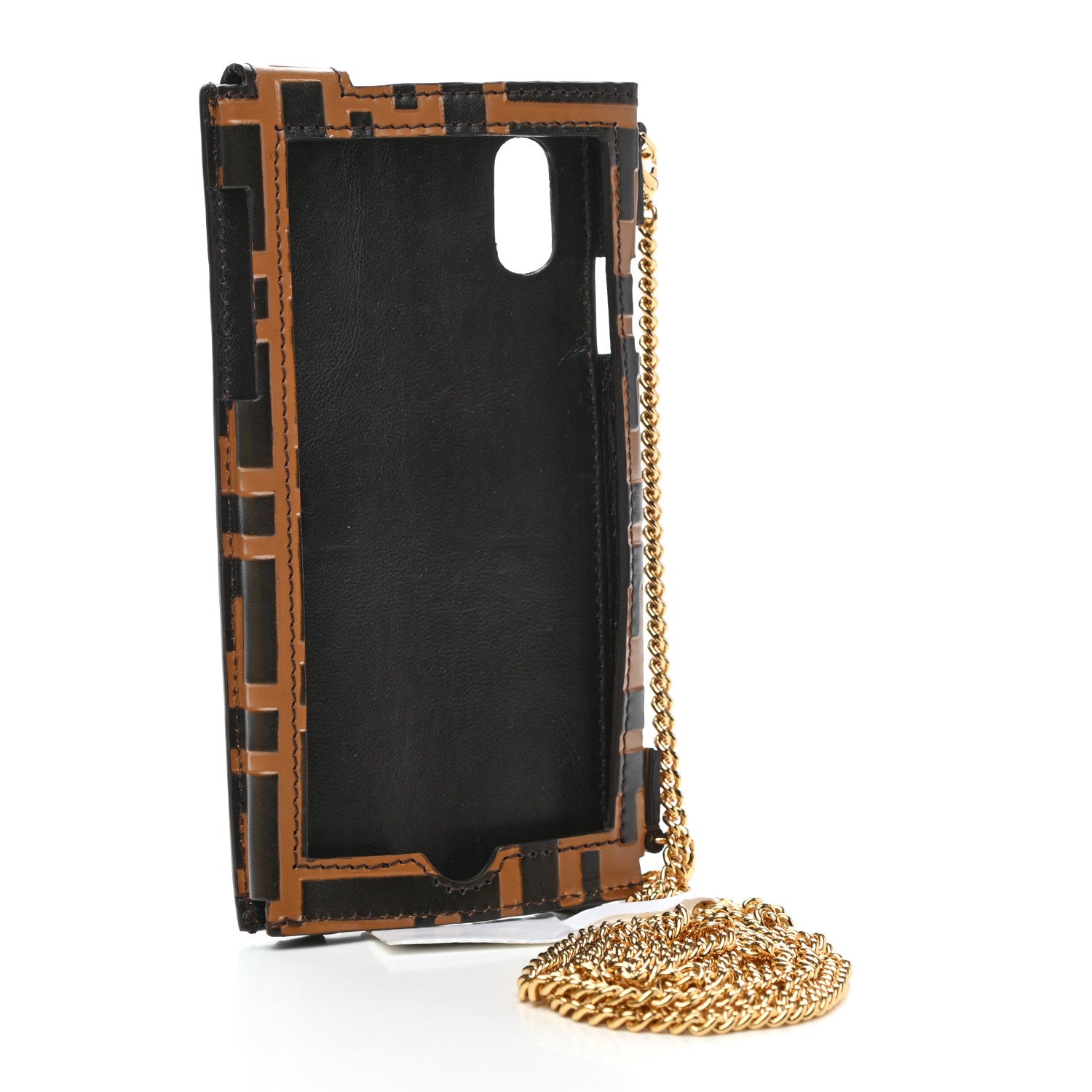Fendi Calfskin FF Embossed IPhone X Case Tobacco 3 of 6