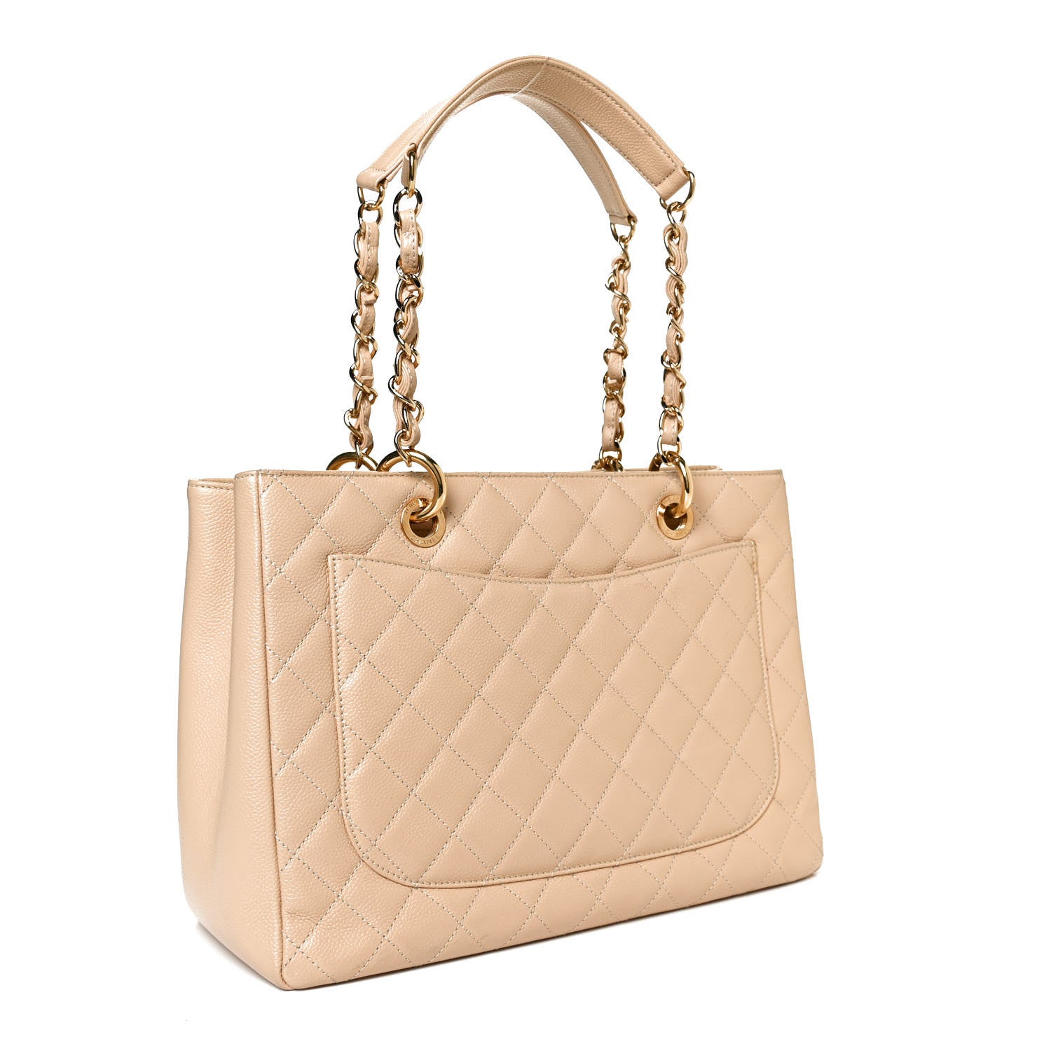 Chanel Caviar Quilted Grand Shopping Tote GST Beige Clair 3 of 11