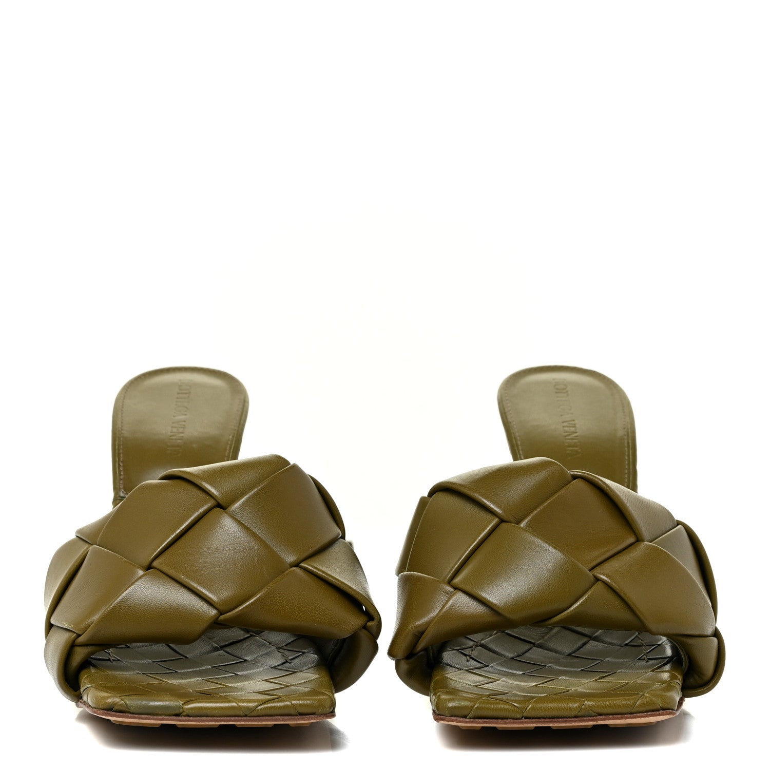 Bottega Veneta Nappa Maxi Intrecciato Lido 90mm Mule Sandals 37 Fudge 2 of 15
