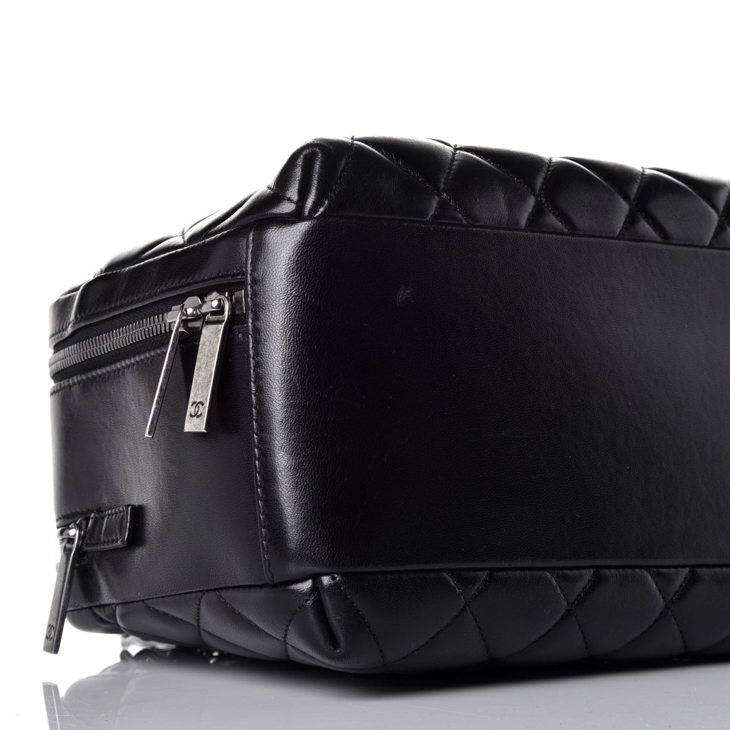 Lambskin Quilted Medium Trendy CC Bowling Bag Black