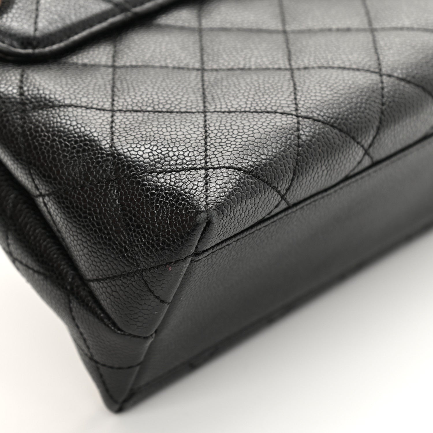 Chanel Caviar Quilted Jumbo Kelly Flap Black 10 of 15