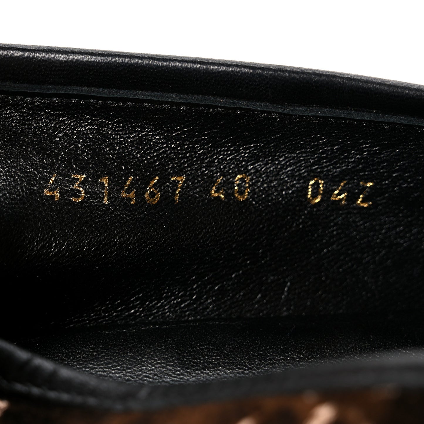 Velvet GG Monogram Horsebit Womens Jordaan Loafers 40 Brown Black