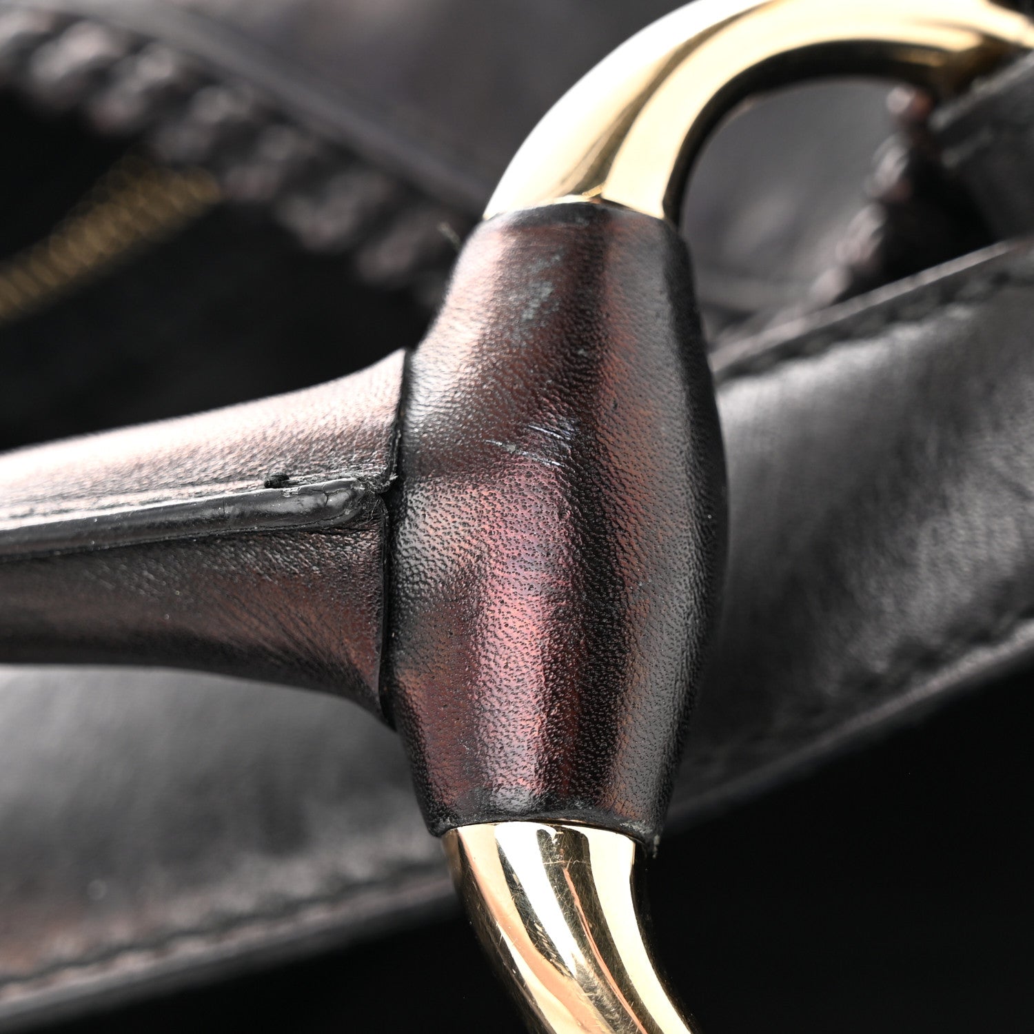 Gucci Calfskin Large Horsebit Chain Hobo Black 12 of 14