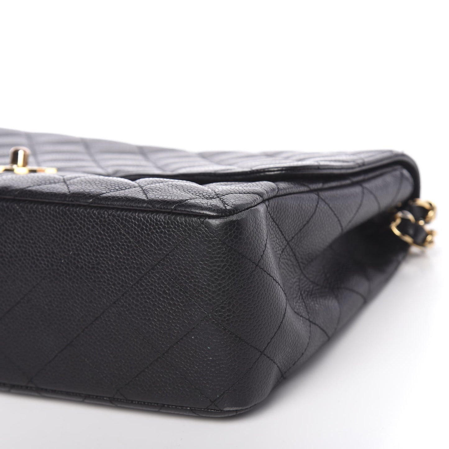 Caviar Quilted Jumbo Single Flap Black