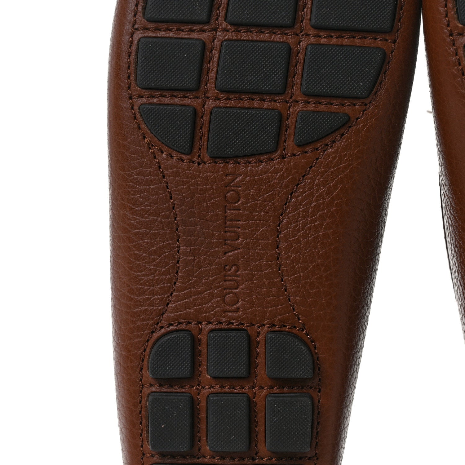 Louis Vuitton Calfskin Mens LV Loafers 10 Brown 7 of 9
